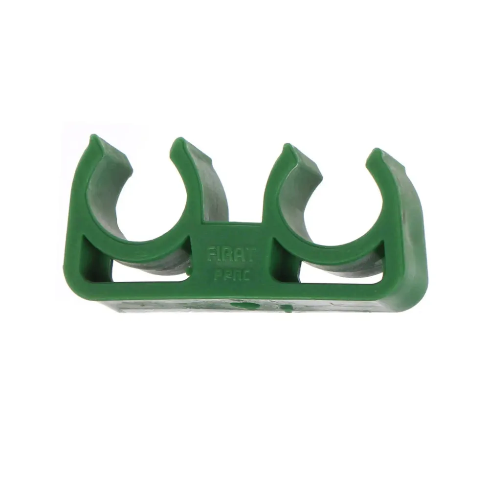 Clema dubla suport teava PPR, D 25 mm, verde