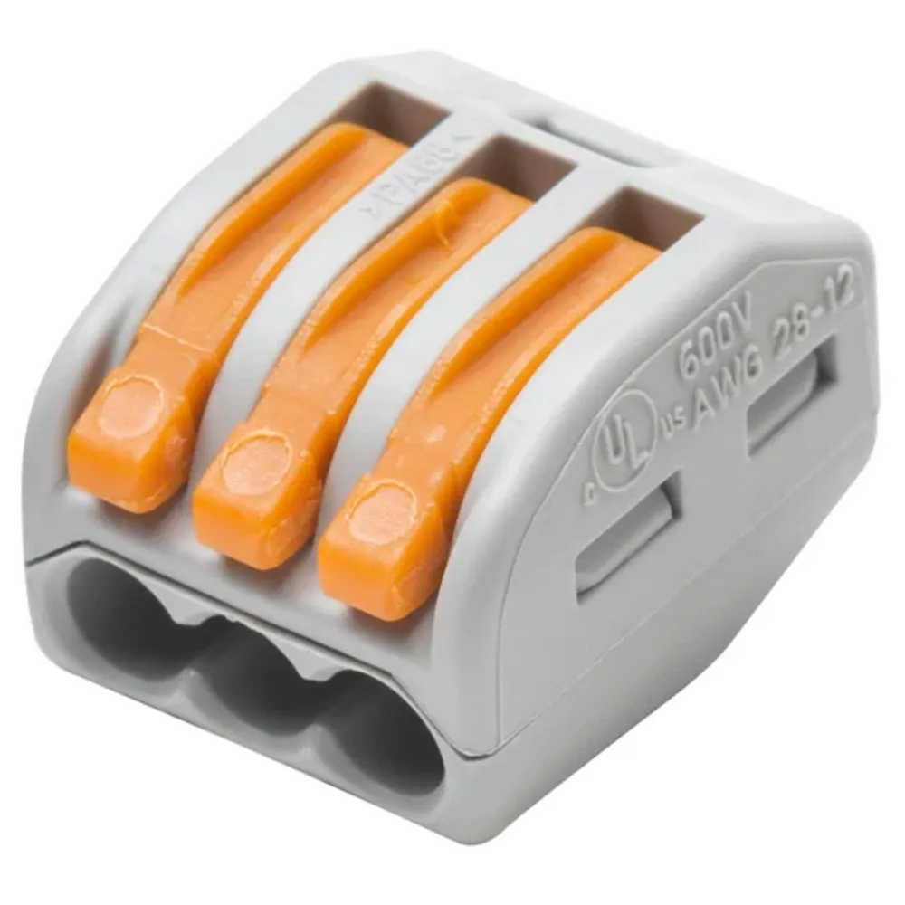 Clema pentru fire WAGO, Iesire tip parghie, 3 x 2.5-4 mm², Set 50 buc