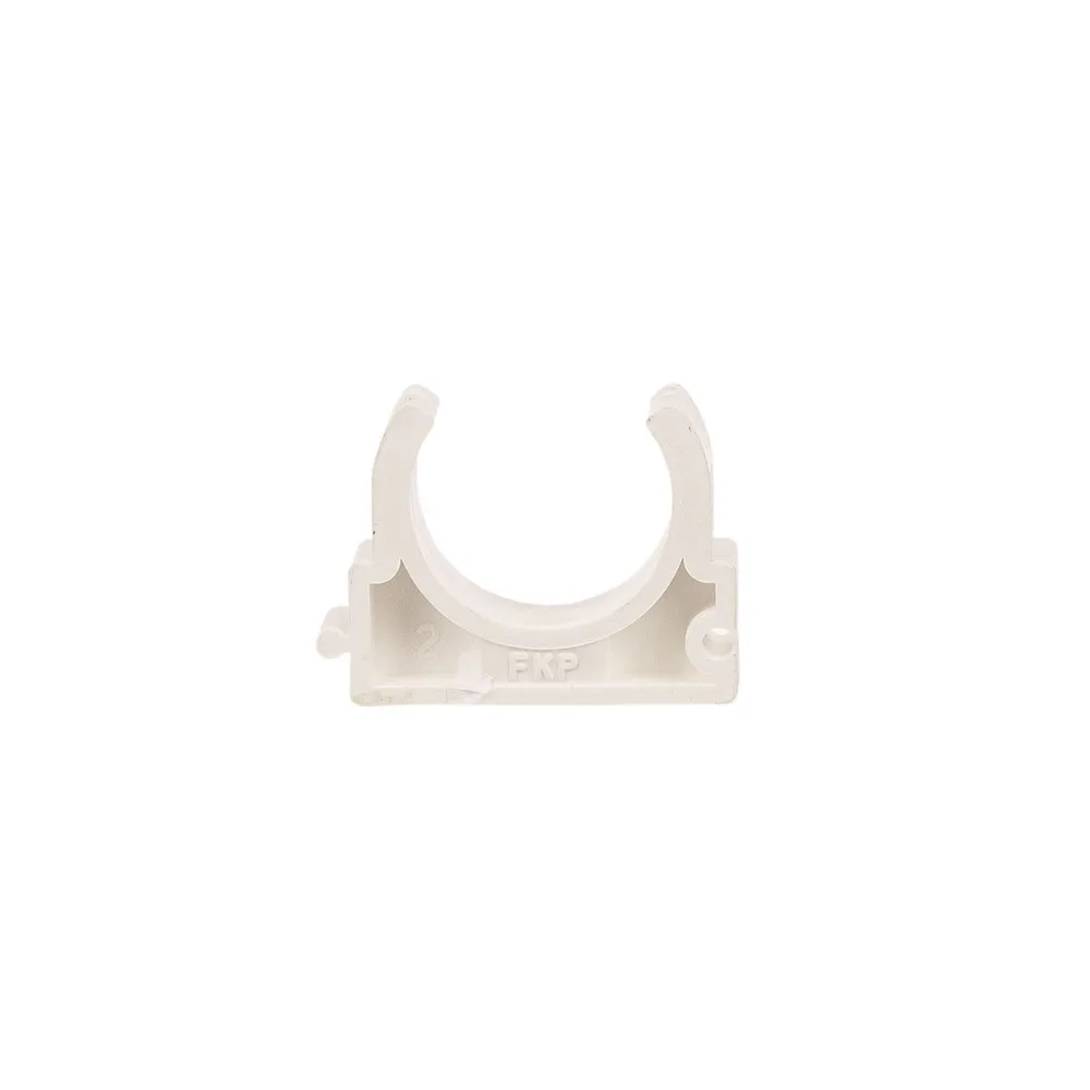 Clema prindere simpla, pentru teava PPR, Ø 25 mm, alba 10 bucati