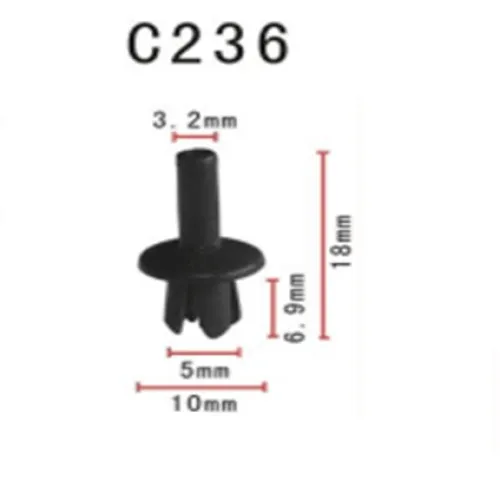 Clips plastic model C236 compatibil Mercedes — imaginea 2