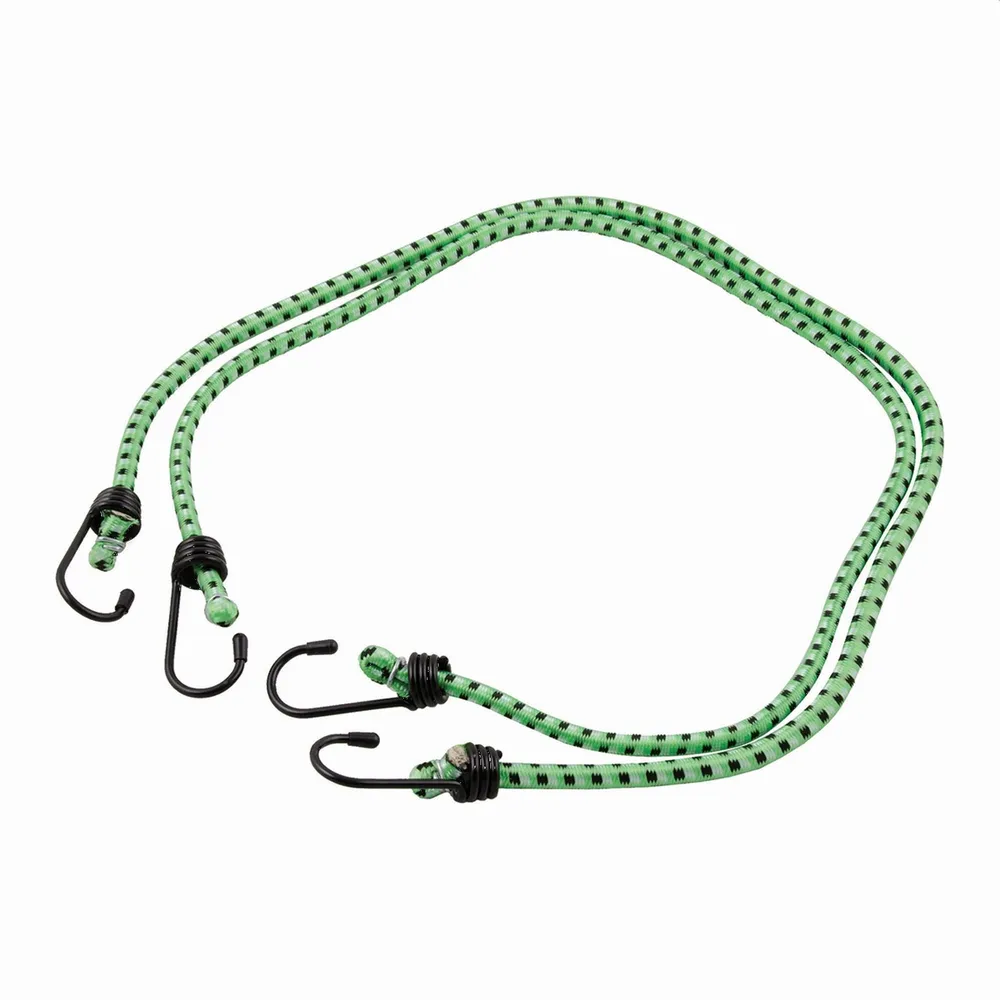 Coarda elastica Standers, polipropilena, cu carlig metalic, 8 x L 0.8 m, verde (set 2 buc)