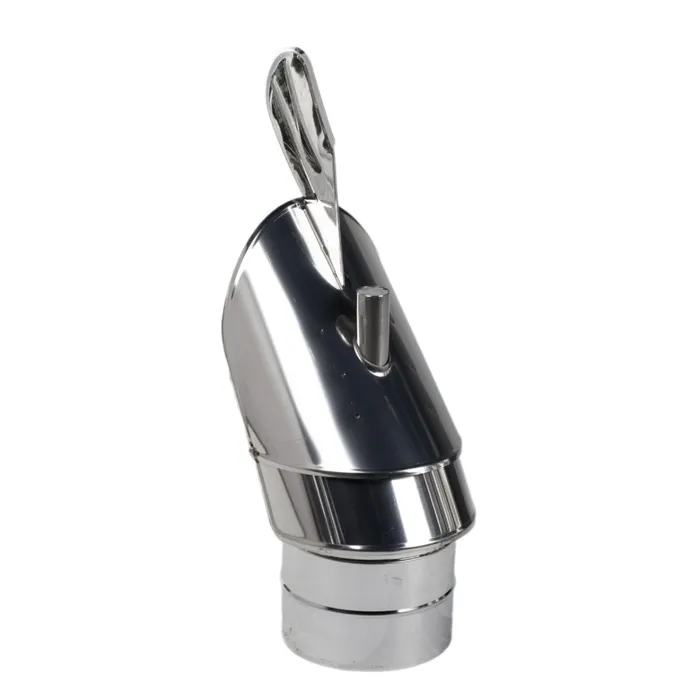 Cocos de vant, inox, pentru cos de fum neizolat, Versia Lux, D 120 mm