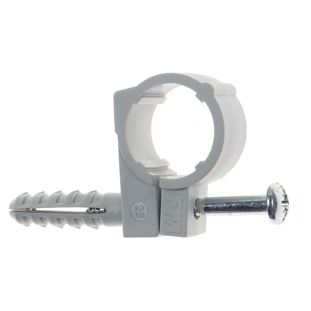 Colier din plastic, pentru tevi, Friulsider CTN, 26 mm + surub, 10 x 40 mm