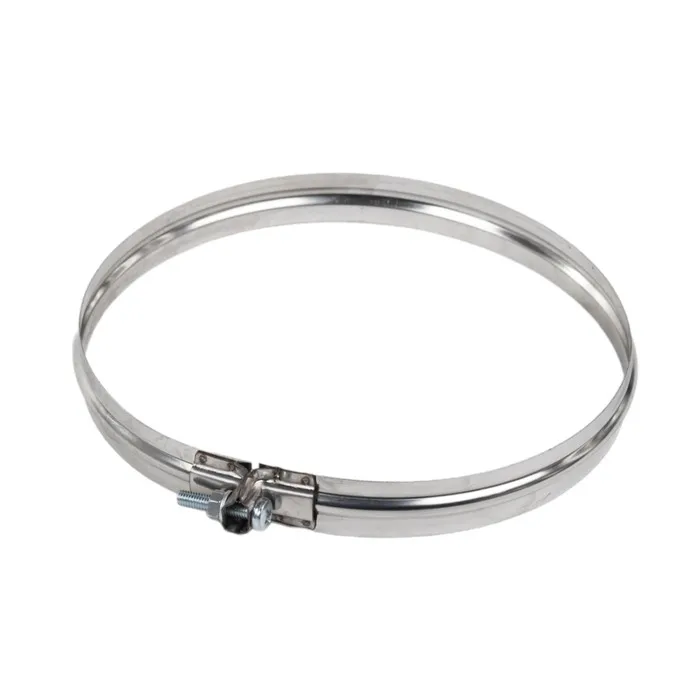 Colier fixare, inox, pentru cos de fum neizolat, Versia Lux, D 180 mm