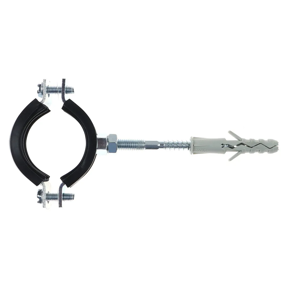 Colier metalic pentru tevi, cu garnitura de cauciuc, Friulsider, 1 - 1/4 inch + diblu nylon