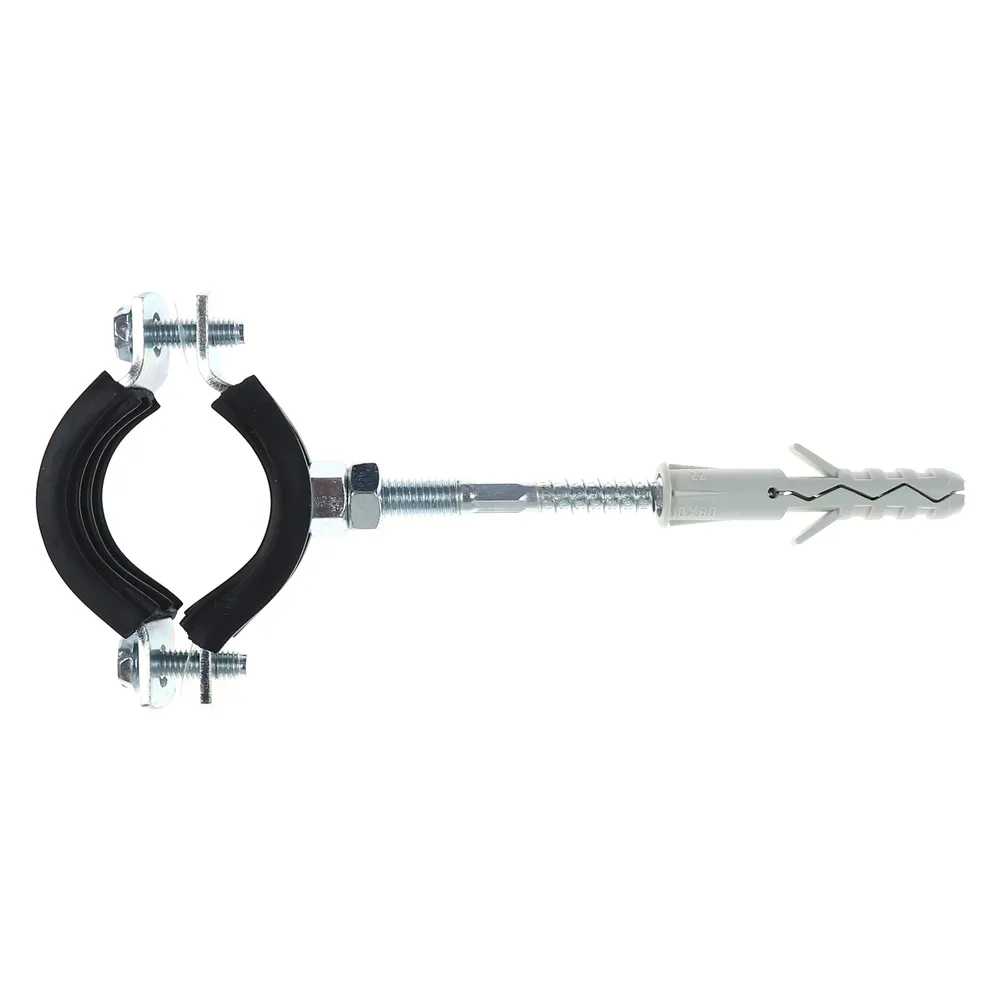 Colier metalic pentru tevi, cu garnitura de cauciuc, Friulsider, 1 inch + diblu nylon
