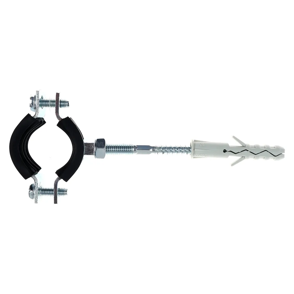 Colier metalic pentru tevi, cu garnitura de cauciuc, Friulsider, 3/4 inch + diblu nylon