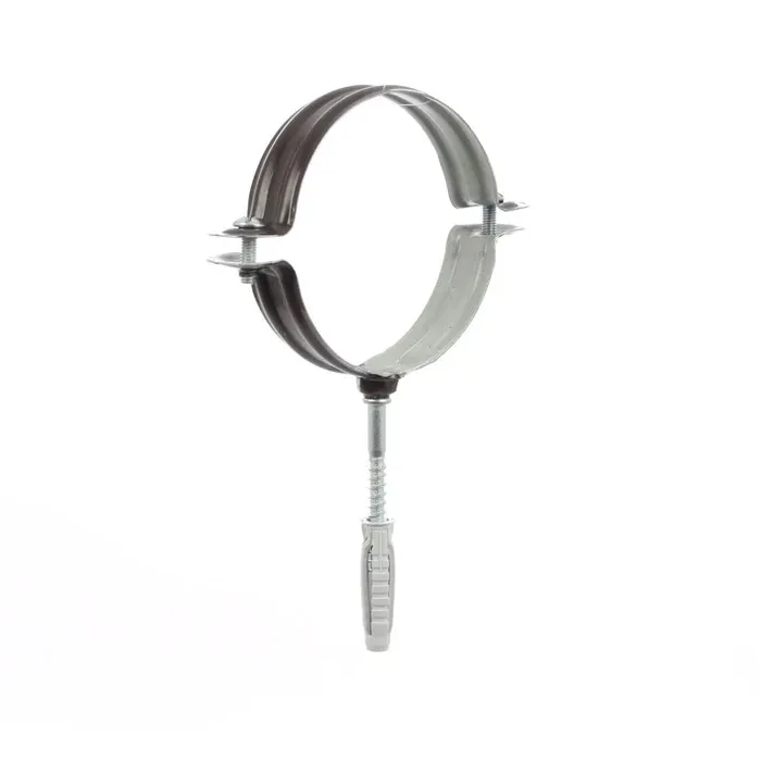 Colier metalic pentru tevi, maro, Friulsider, 100 mm + diblu nylon
