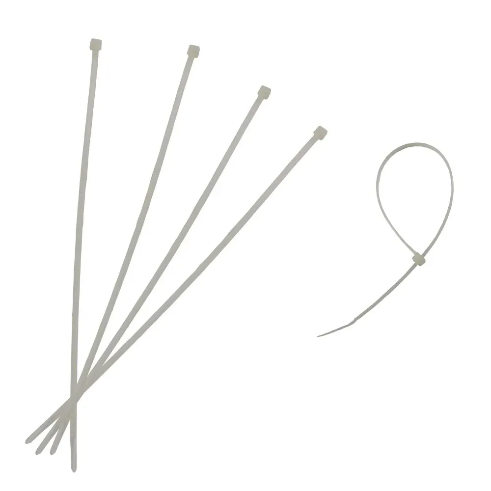 Coliere prindere plat Strohm, 250 x 4.8 mm, albe (set 50 buc)