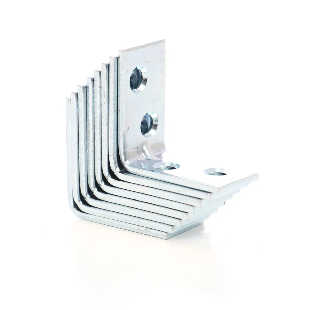 Coltar tip L, pentru mobila, din otel zincat, 30 x 30 x 16 mm, 8 bucati