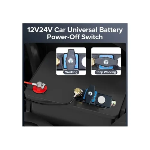 Comutator intrerupator baterie auto 12V 24V montaj pe borna ABS cupru — imaginea 7