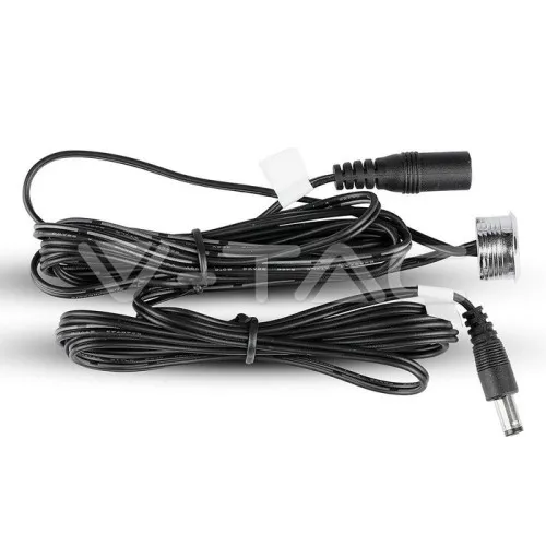 Comutator LED Touch si Dimer Argintiu + Cablu Negru