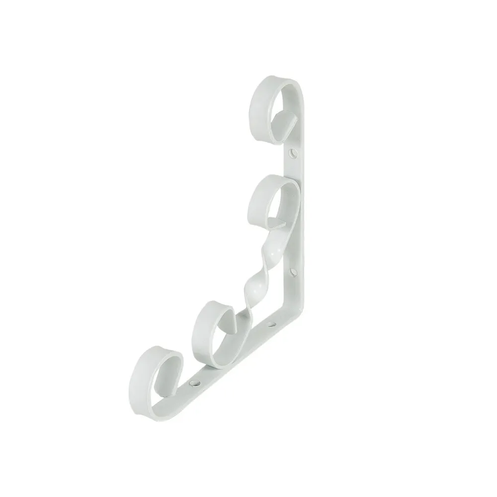 Consola decorativa, din otel, alb, 155 x 155 x 14 mm