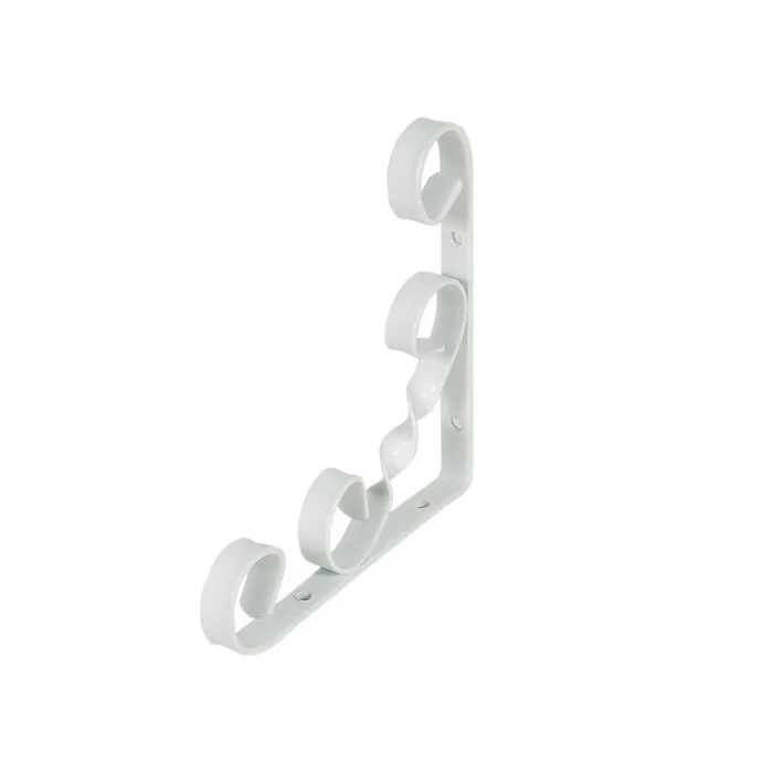 Consola decorativa, din otel, alb, 155 x 155 x 14 mm