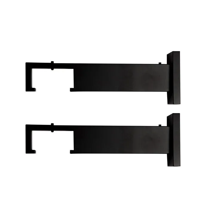 Consola perete SN Deco, pentru fixare sina PL, metal forjat, negru mat 2 accesorii