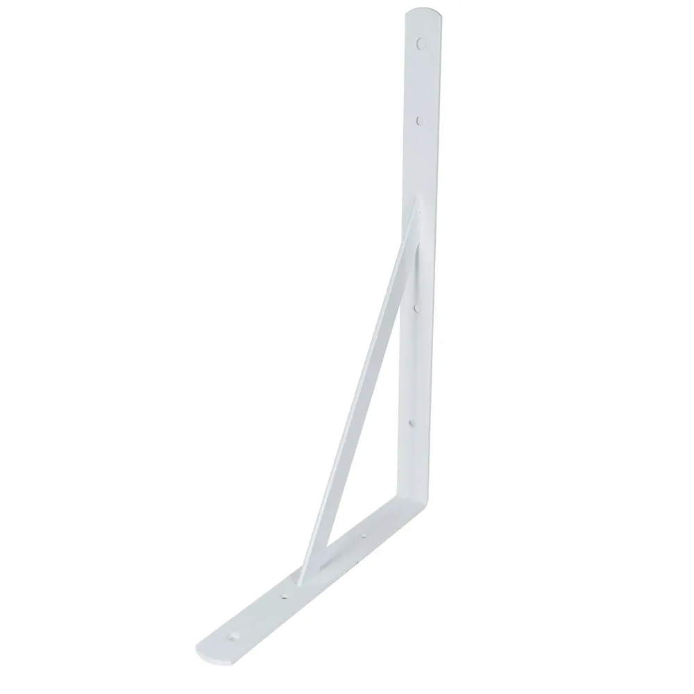 Consola punte, din otel, alb, 400 x 250 x 30 mm