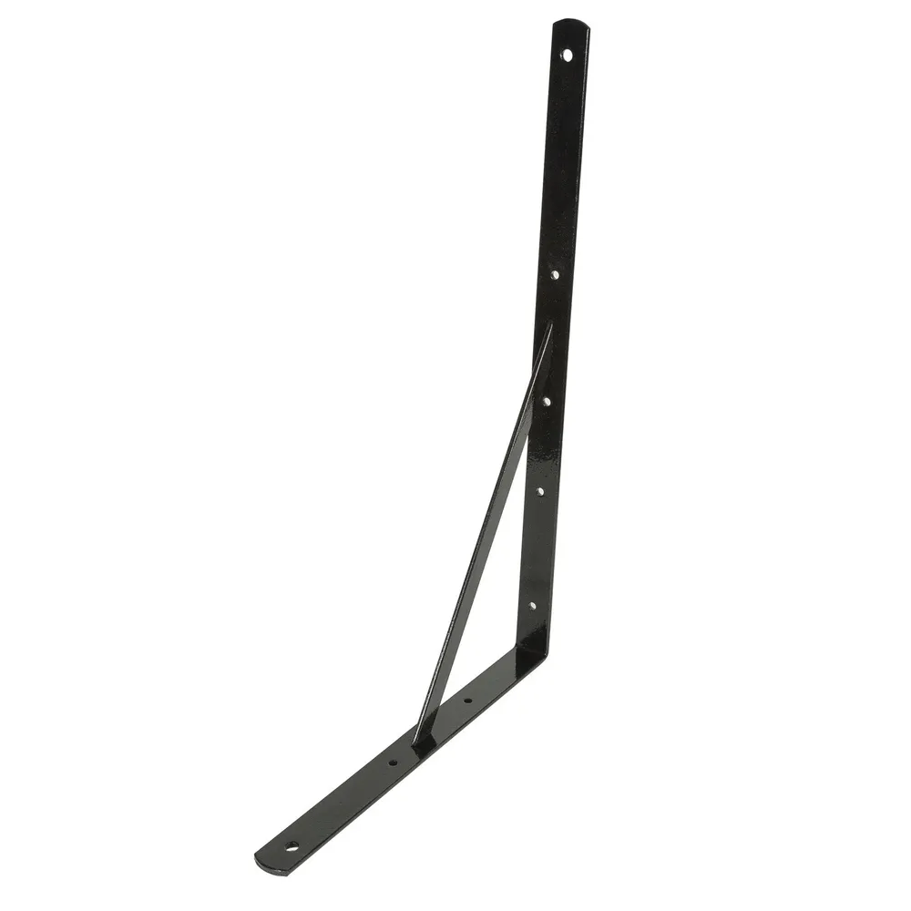 Consola punte, din otel, negru, 330 x 500 x 30 mm