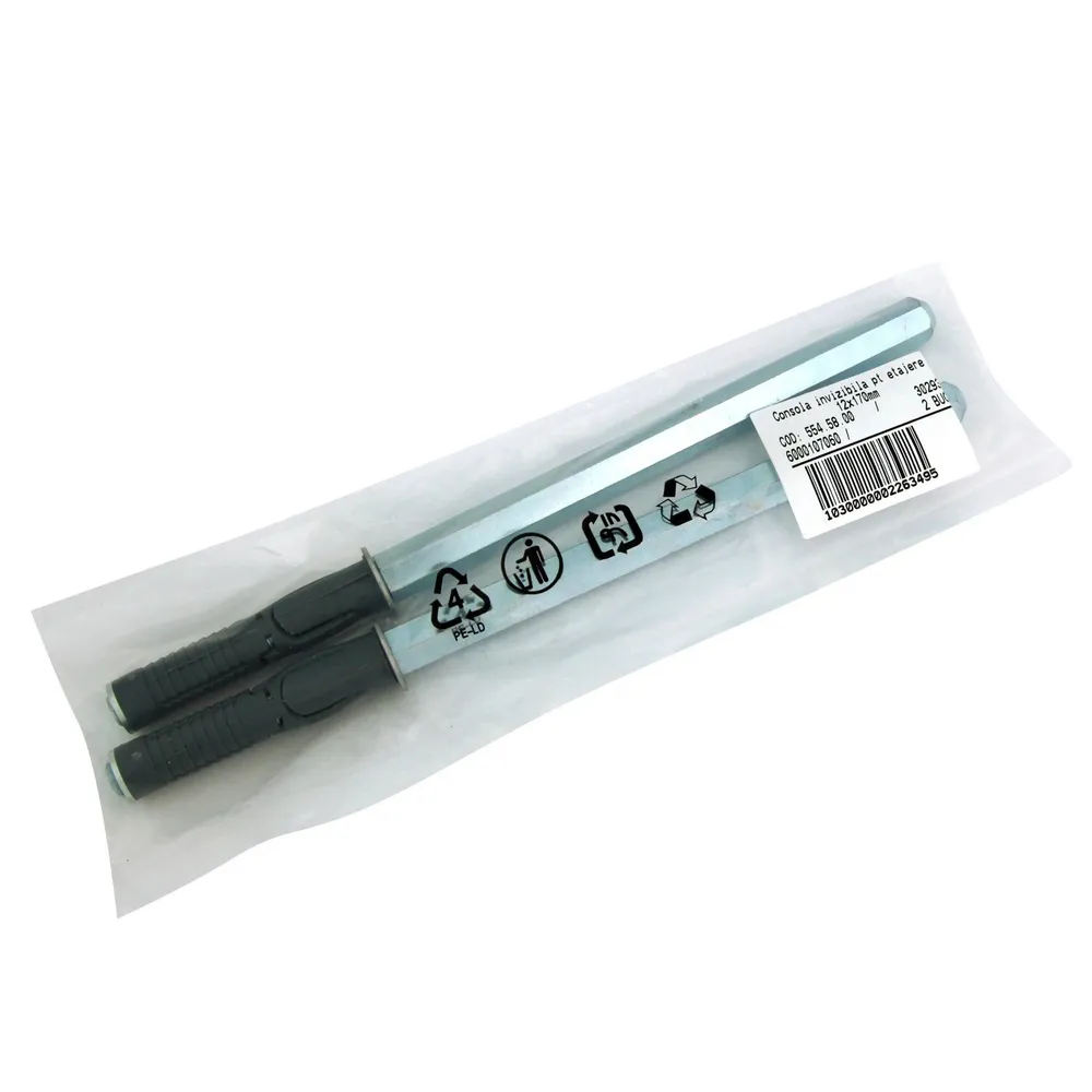 Console invizibile, pentru etajere, 12 x 170 mm, set 2 bucati