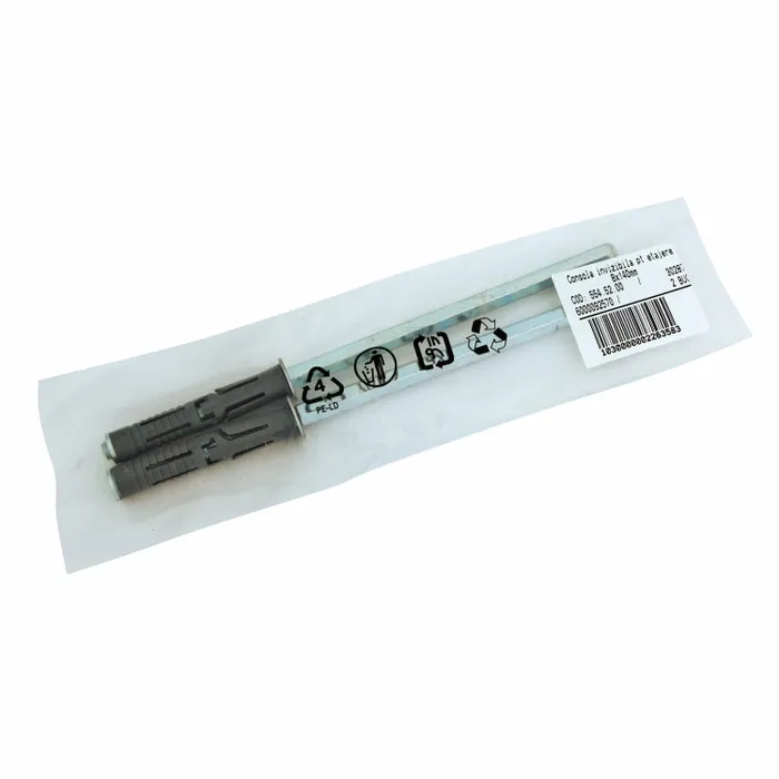 Console invizibile, pentru etajere, 8 x 140 mm, set 2 bucati