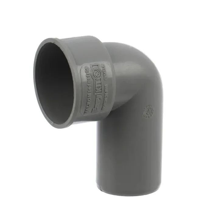 Corp curba tehnica, polipropilena, fara garnitura, gri, D 40 mm