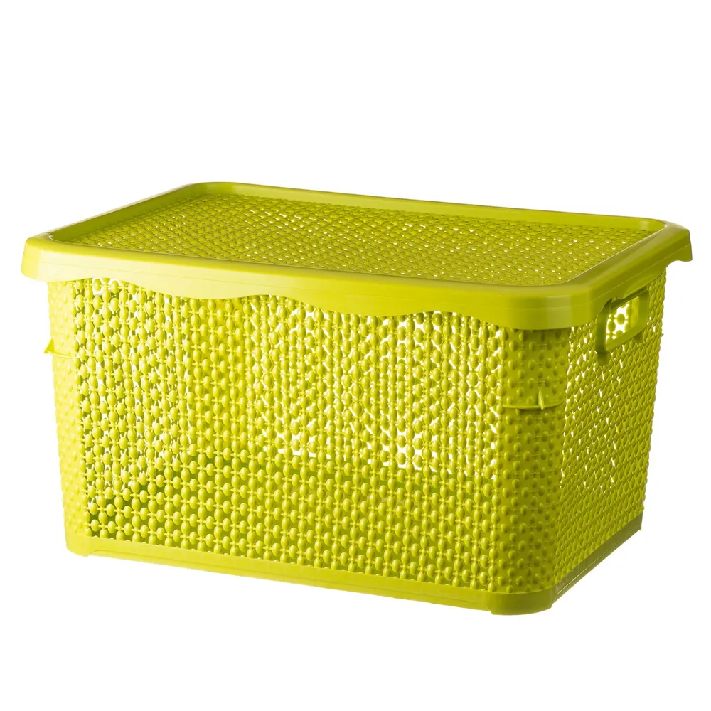 Cos cu model perlat, plastic, diverse culori, 40 L