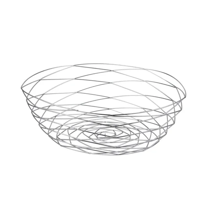 Cos de fructe, KIC-0284C, metal cromat, argintiu, 10 x 30 cm