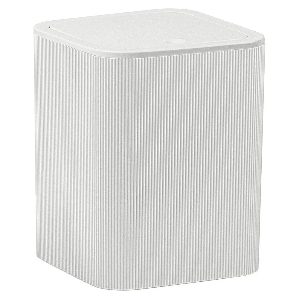 Cos de gunoi, Okyanus Home Diva OKY-500, plastic, forma dreptunghiulara, alb, 5 L
