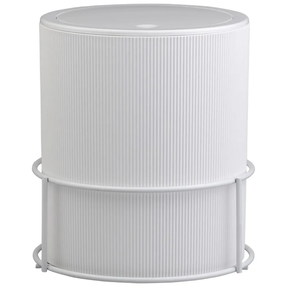 Cos de gunoi, Okyanus Home Mina MB-860B-433, otel + plastic, forma cilindrica, alb, 5 L
