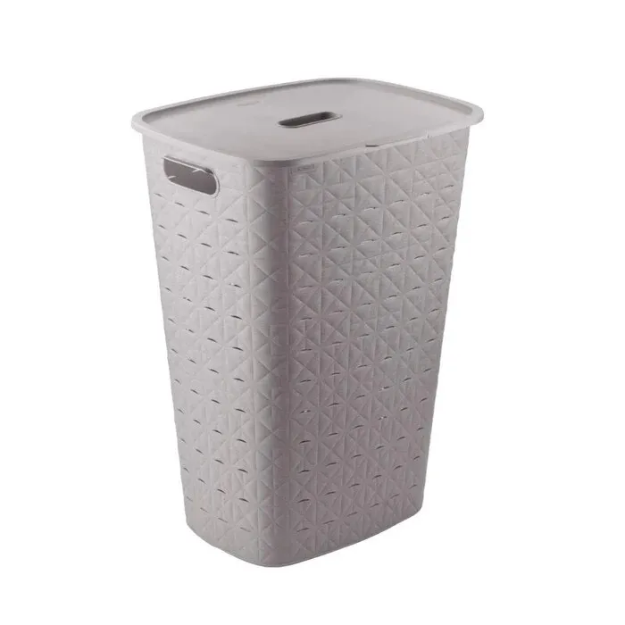 Cos de rufe Curver Softex, plastic, gri, 43.5 x 33.5 x 60 cm, 56 L