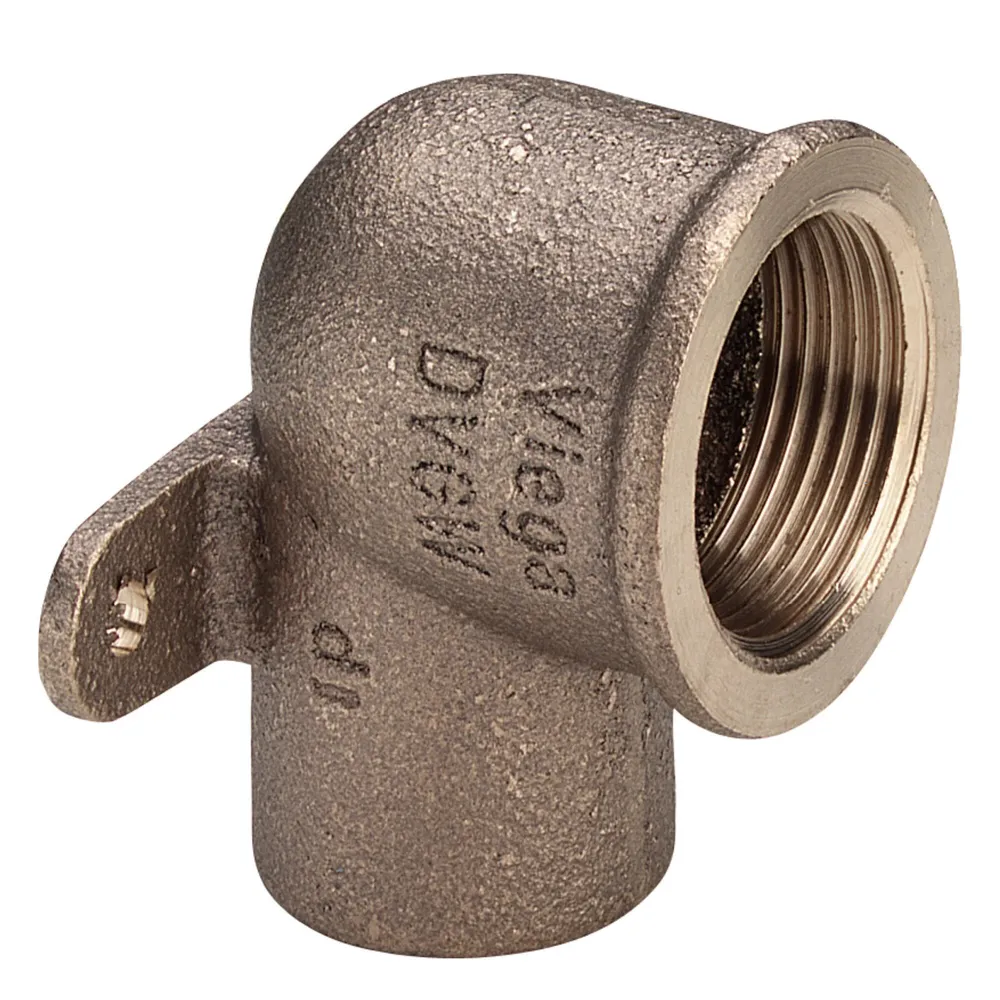 Cot bronz suport perete, interior-interior, 15 mm x 1/2", 90 grade