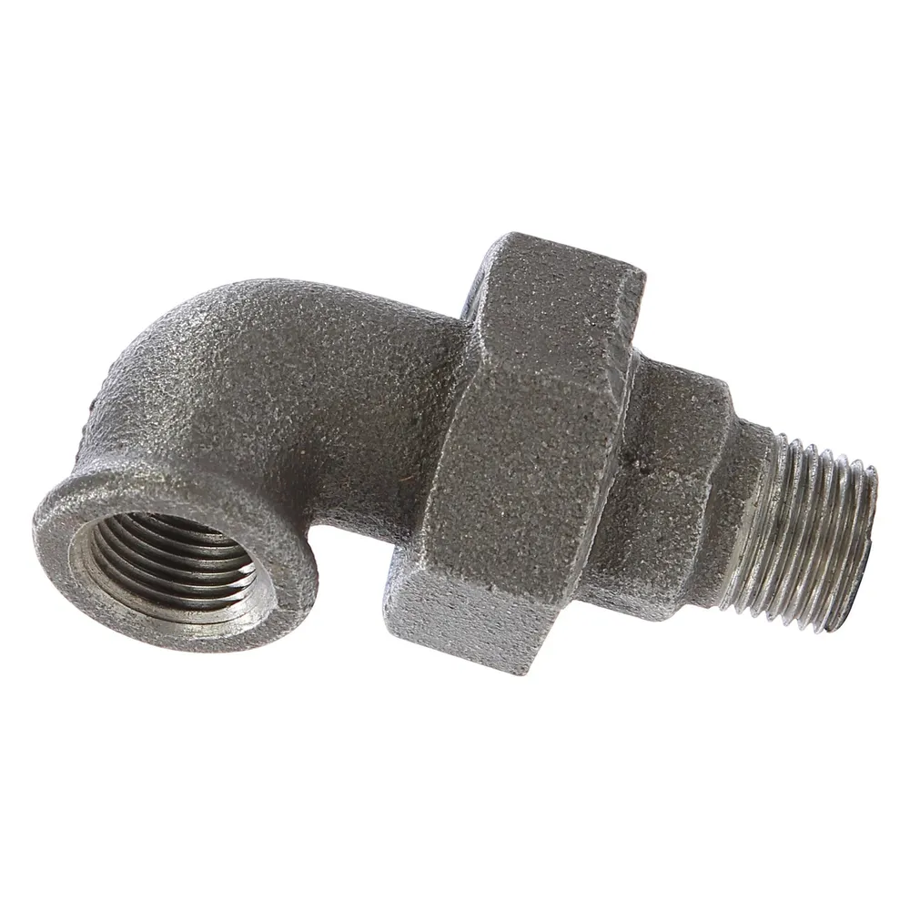 Cot cu racord olandez 97, fonta neagra, 1 1/4", unghi 90 grade