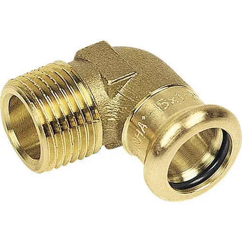 Cot cupru presare 3/4" x 18mm, filet exterior