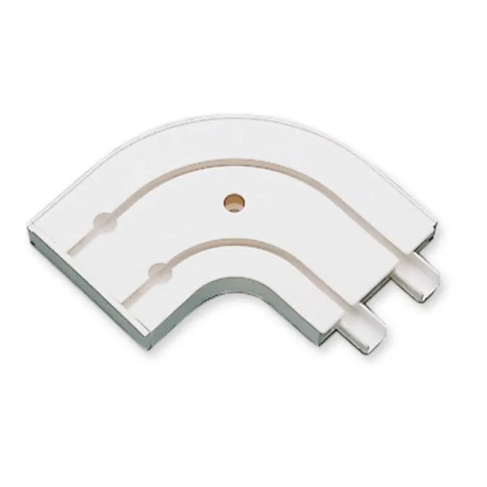 Cot exterior GE2, 5460, pentru prelungire sina cu 2 canale, PVC, alb, 13 cm