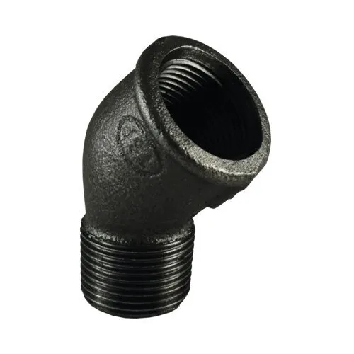 Cot fonta 3/4", negru, 121 BLACK, pentru teava de gaz si incalzire
