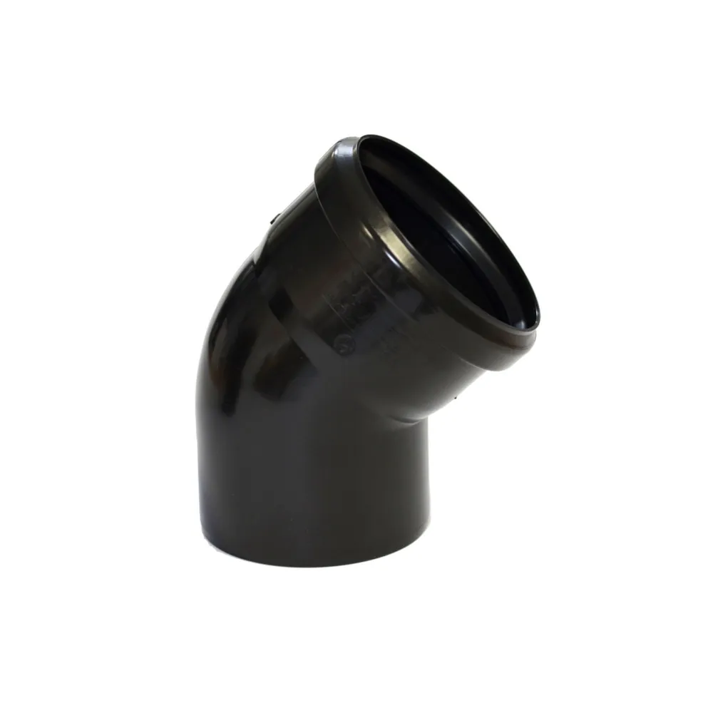 Cot polipropilena, fonoabsorbant, ignifugat, Ø 50 mm, 45°
