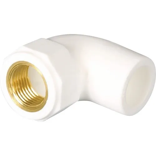 Cot PPR alb 90° cu filet metalic interior 32x3/4”