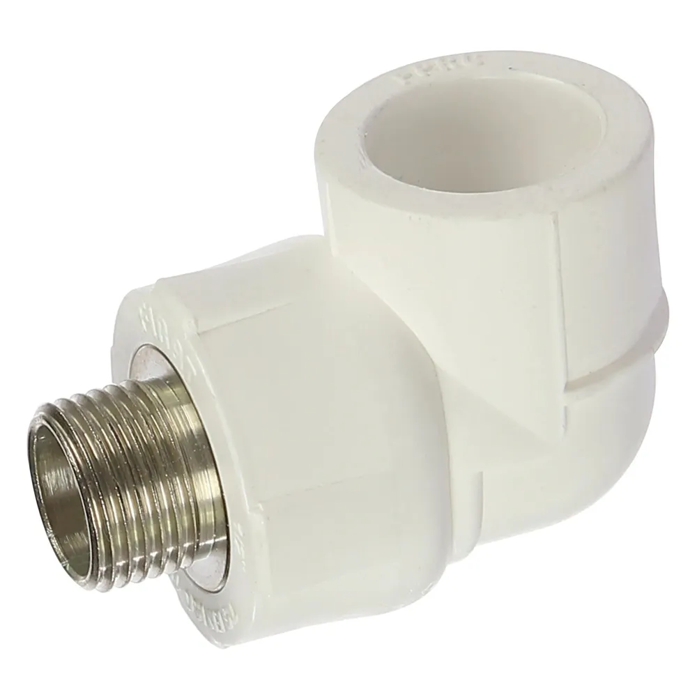 Cot PPR, D 25 mm x 1/2", filet exterior, alb, 90 grade