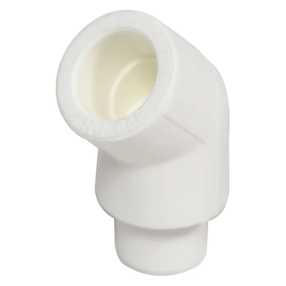 Cot PPR redus, D 25 x 25 mm, alb, 45 grade