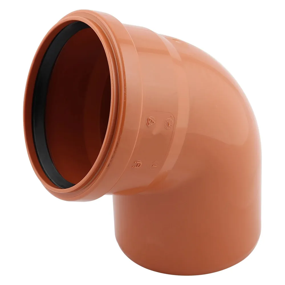 Cot PVC, cu inel, D 110 mm, 67 grade, portocaliu
