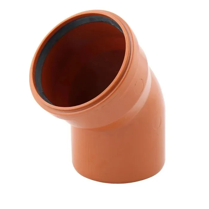 Cot PVC, cu inel, D 125 mm, 30 grade, portocaliu