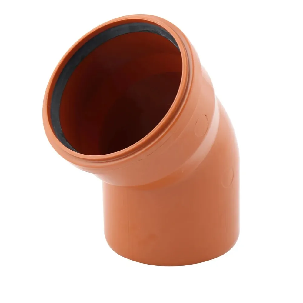 Cot PVC, cu inel, D 160 mm, 45 grade, portocaliu