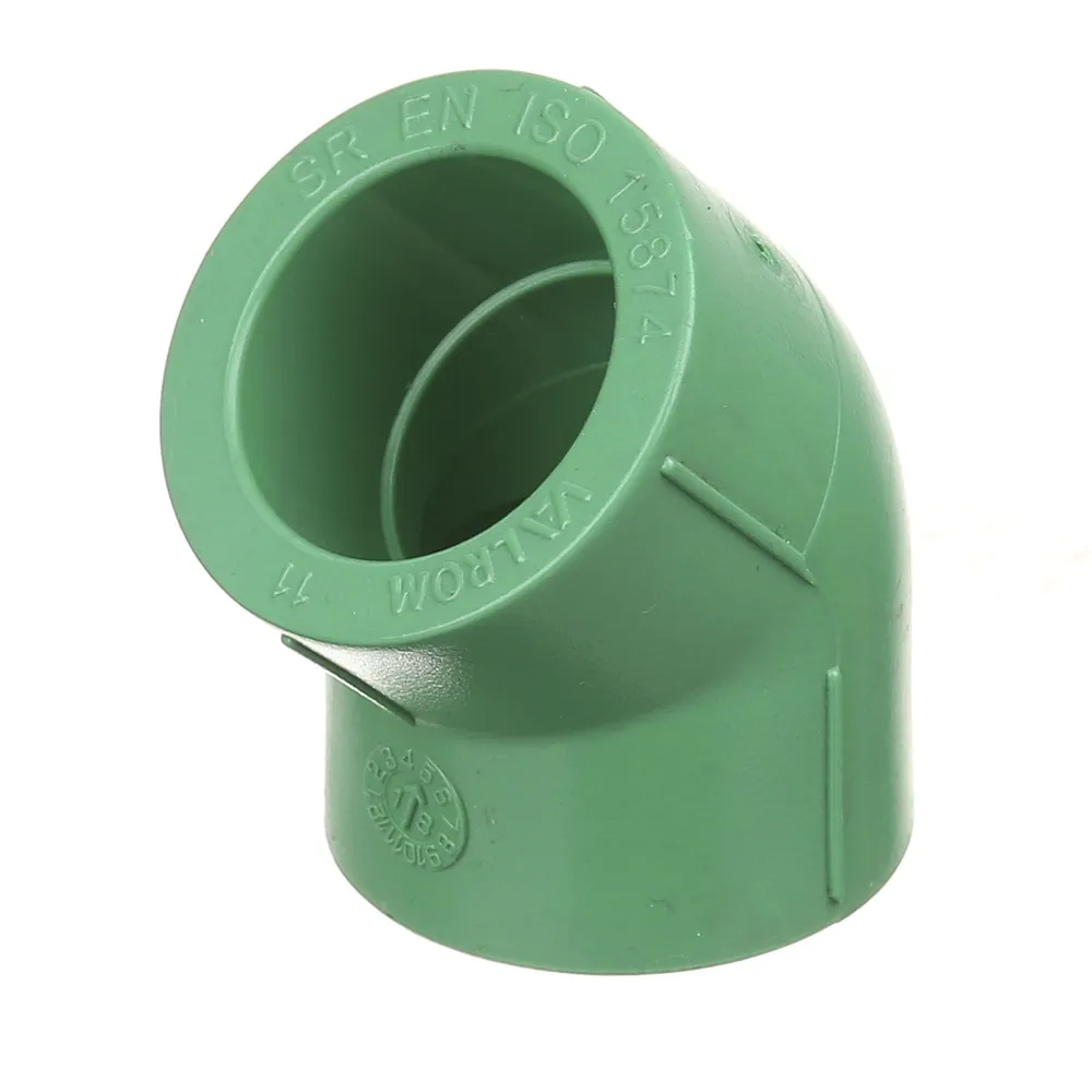 Cot teava PPR, 45 grade, Ø 25 mm, PN25, verde 10 bucati