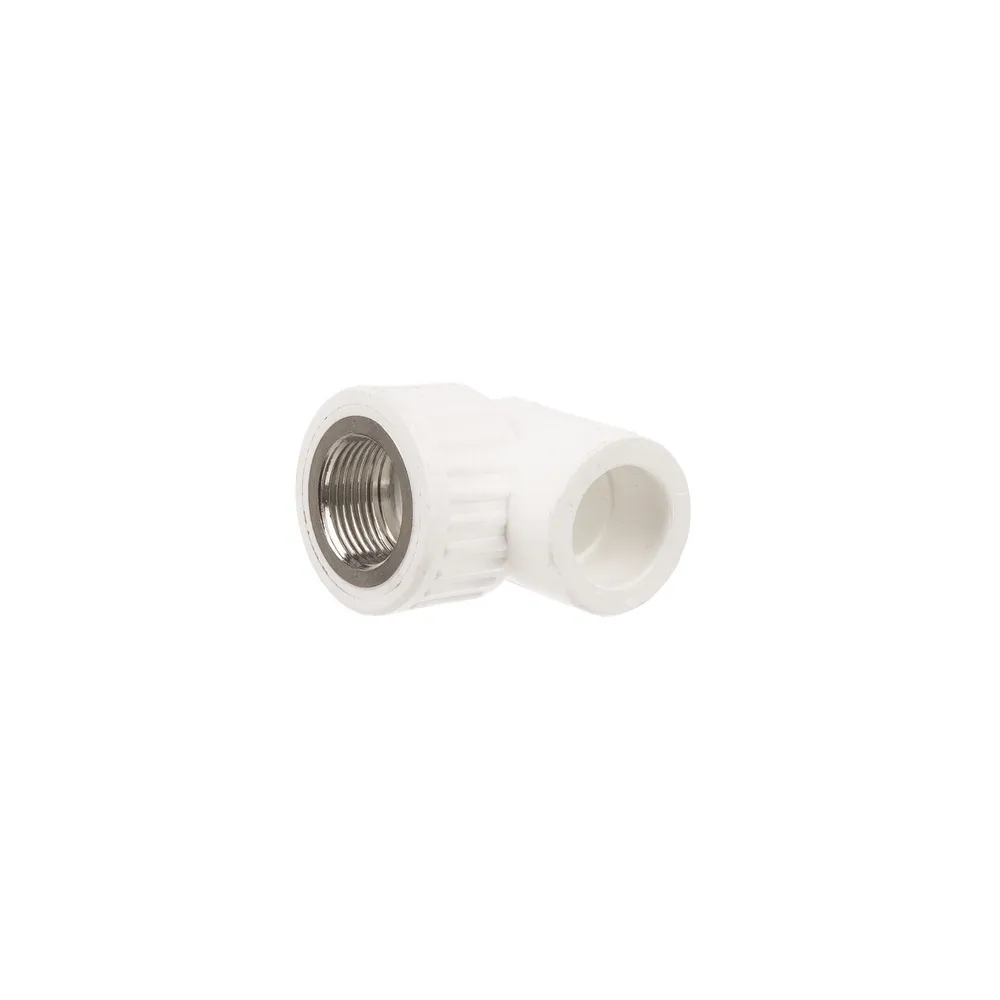 Cot teava PPR, 90 grade, filet interior, Ø 20 mm x 1/2', alb