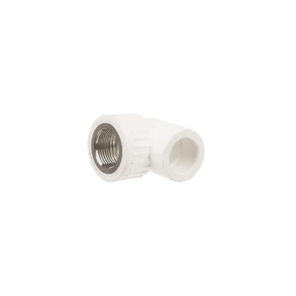 Cot teava PPR, 90 grade, filet interior, Ø 25 mm x 1/2', alb