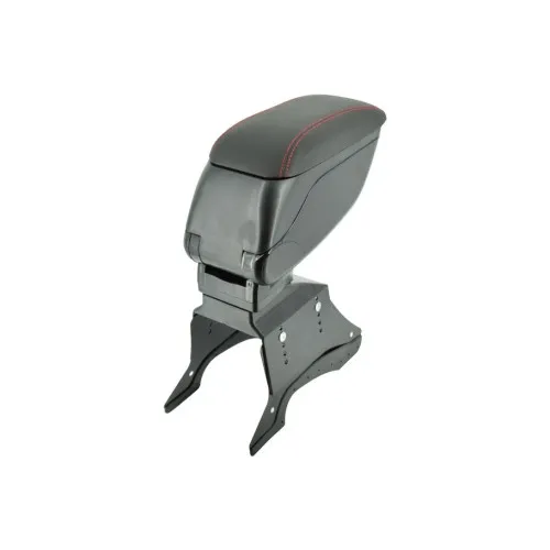 Cotiera auto universala cu baza metalica negru cusatura rosie — imaginea 5
