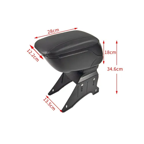 Cotiera auto universala neagra cu suport metalic — imaginea 3