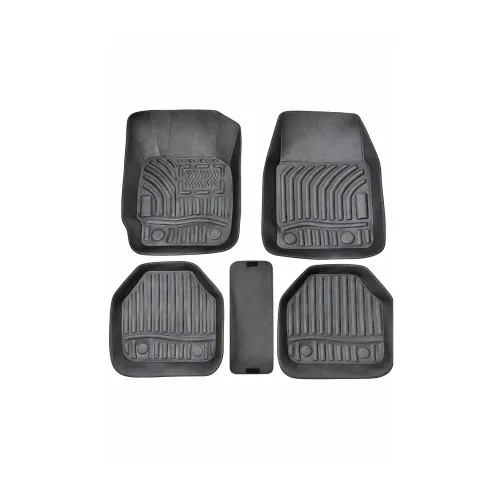 Covoare auto universale imitatie piele tip tavita pentru interior fata spate tunel median set 5 piese