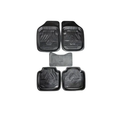 Covoare cauciuc auto universale interior tip tavita set 5 piese fata spate tunel median