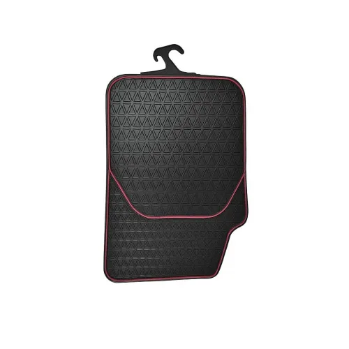 Covoare cauciuc interior universale cu dunga rosie set 4 bucati