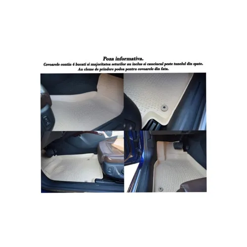 Covoare cauciuc tavita Bej compatibile Volkswagen Golf V 2003–2008 Cod: 3D 62019B A10 — imaginea 4